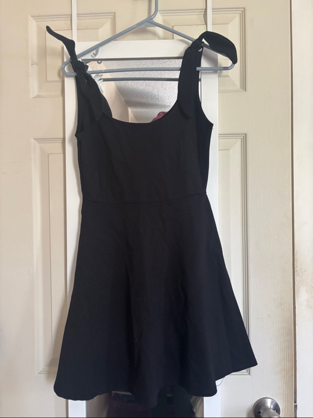 Rolla Coster Black Tie-Shoulder Fit & Flare Dress
